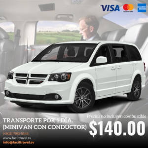 Minivan Con CONDUCTOR- Servicio por 12 horas