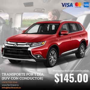 Camioneta SUV con CONDUCTOR - Servicio por 12 horas