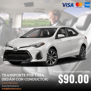 Sedán con CONDUCTOR - Servicio por 12 horas