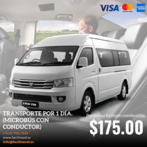 Microbus con CONDUCTOR- Servicio por 12 horas